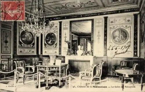 Ak Malmaison Hauts de Seine, Empfangsraum des Schlosses