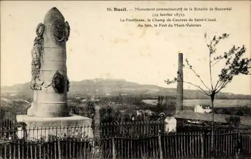 Ak Rueil Hauts-de-Seine,  Monument commémoratif de la Bataille de Buzenval (19 Janvier 1871). ...