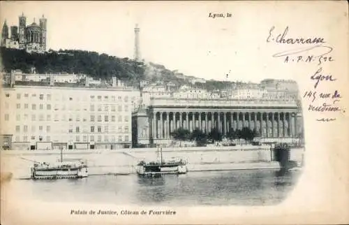 Ak Lyon Rhône, Justizpalast, Côteau de Fourvière