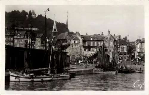 Ak Honfleur Calvados, Hafenbild