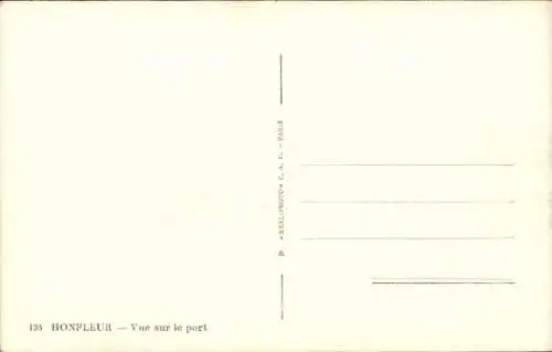 Ak Honfleur Calvados, Hafenbild