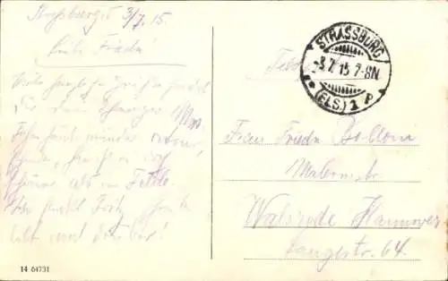 Ak Straßburg Elsass Bas Rhin, Blick vom Bad Mathisturm