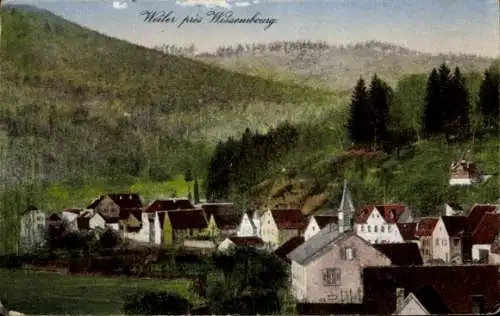 Ak Villé Weiler Elsass Bas Rhin, Landschaft mit Bergen, Dörfer und traditionelle Architektur, ...