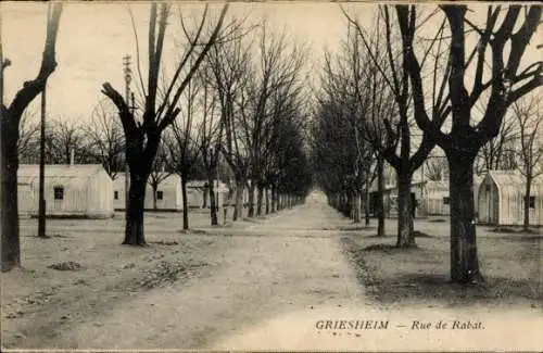 Ak Griesheim près Molsheim Elsass Bas Rhin, Rue de Rabat