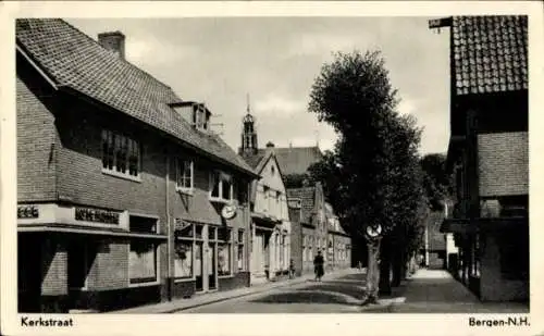 Ak Bergen Noord-Holland Nederland, Kerkstraat