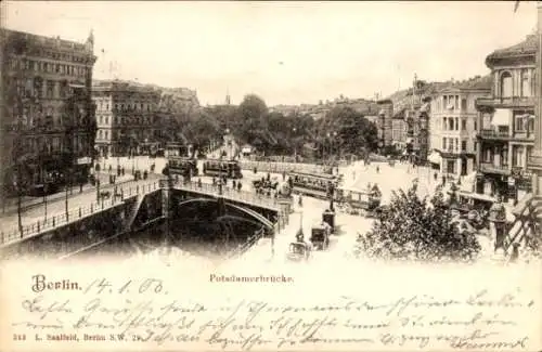 Ak Berlin Tiergarten, Potsdamer Brücke