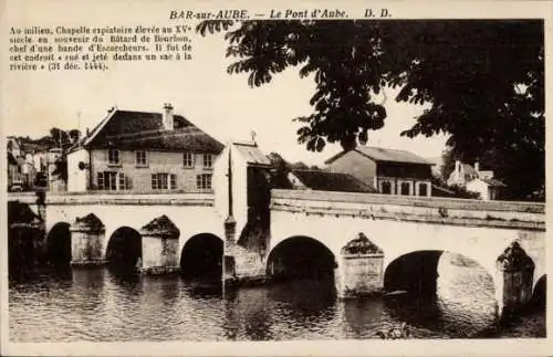 CPA Bar-sur-Aube, Le Pont d'Aube