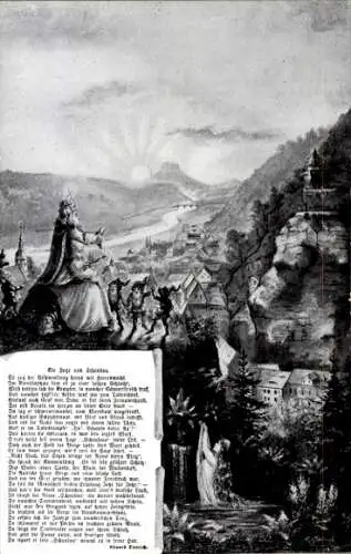 Ak Bad Schandau Sächsische Schweiz, Sage von Schandau