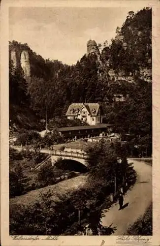 Ak Porschdorf Bad Schandau Sächsische Schweiz, Waltersdorfer Mühle