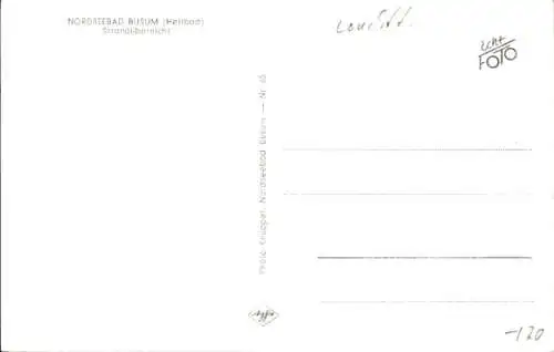 Ak Nordseebad Büsum, Strandansicht, Strandkörbe, Leuchtturm, langweilige Wolken