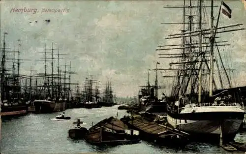 Ak Hamburg Altona Neumühlen Oevelgönne, Hafenansicht