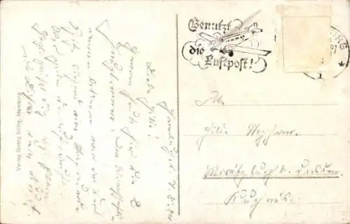 Ak Hamburg, Hafen mit Segelschiffen