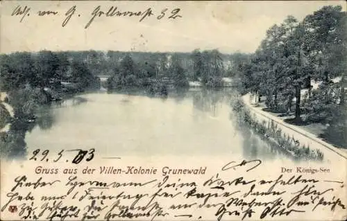 Ak Berlin Wilmersdorf Grunewald, Herthasee