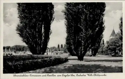 Ak Berlin Reinickendorf Tegel, Strandschloss Terrassen und Pavillon, Philipowski