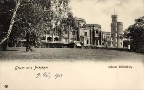 Ak Babelsberg Potsdam in Brandenburg, Schloss Babelsberg