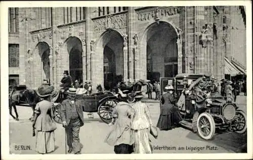 Ak Berlin Mitte, Leipziger Platz, Wertheim, Auto