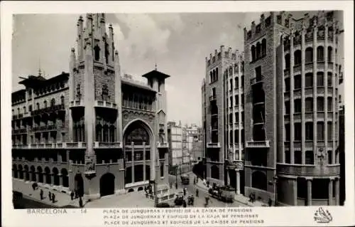 Ak Barcelona Katalonien Spanien, Plaza de Junqueres