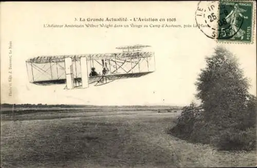 CPA Aviation en 1908, Aviateur Americain Wilbur Wright