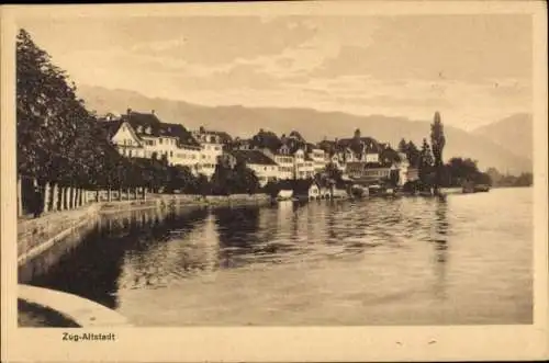 Ak Zug Stadt Schweiz, Blick auf die Altstadt