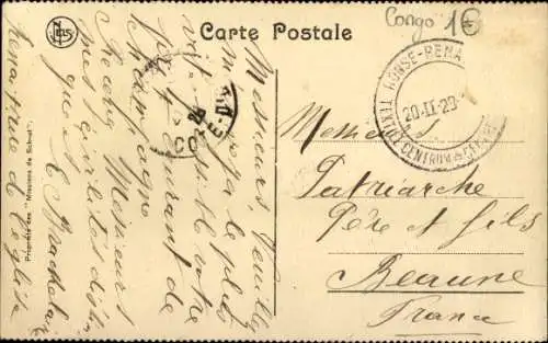 Ak Pool Malebo Stanleypool DR Kongo Zaire, Boot auf dem Fluss, Missionar in der Pirogue, Regio...