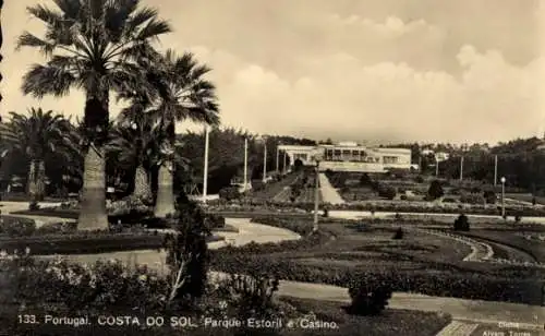 Ak Costa do Sol Portugal, COSTA DO SOL, Parque Estoril, Casino, Palmen, Garten