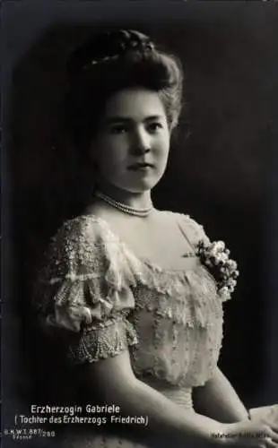 Ak Erzherzogin Gabriele, Tochter des Erzherzogs Friedrich, BKWI 887 280