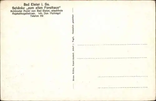 Ak Bad Elster im Vogtland, Schänke zum alten Forsthaus