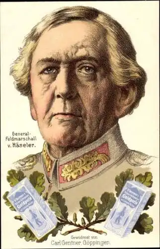 Ak Generalfeldmarschall Gottlieb von Haeseler, Goldperle Seifenpulver
