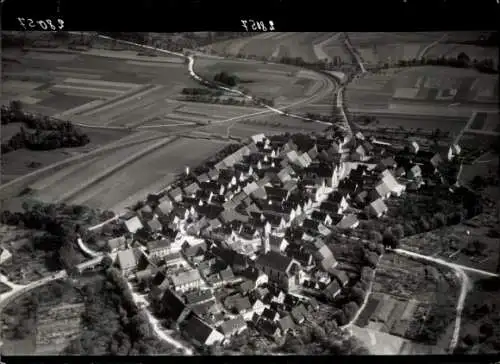 Foto Mainfranken Bayern, Ort bei Kitzingen, Luftaufnahme
