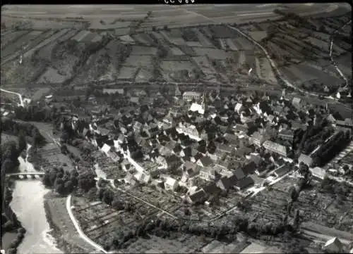 Foto Röttingen an der Tauber Unterfranken, Fliegeraufnahme