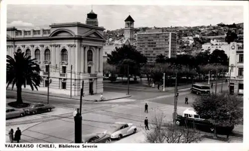 Ak Valparaíso Chile, Biblioteca Severin