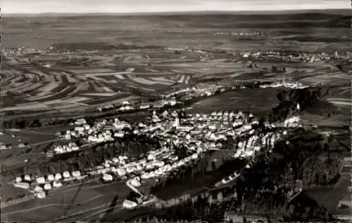 Ak Bräunlingen im Schwarzwald Baden, Fliegeraufnahme