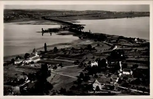 Ak Insel Reichenau Bodensee, Fliegeraufnahme