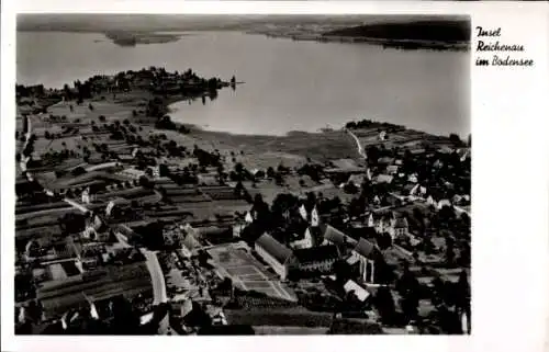 Ak Insel Reichenau Bodensee, Fliegeraufnahme