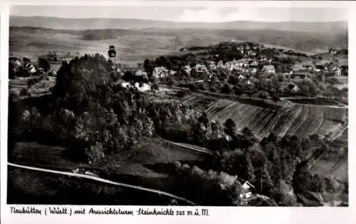 Ak Neuhütten Wüstenrot in Württemberg, Steinknickle, Fliegeraufnahme