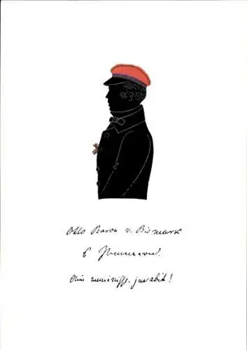 Studentika Scherenschnitt Ak Otto Baron von Bismarck