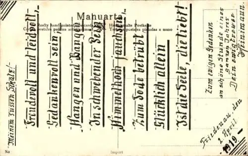 Handgemalt Künstler Ak Landschaft, Windmühle