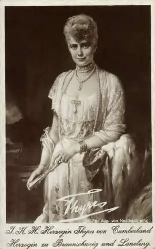 Künstler Ak von Kaulbach, Fr. Aug., Herzogin Thyra v. Cumberland, Herzogin zu Braunschweig u. Lüneb.