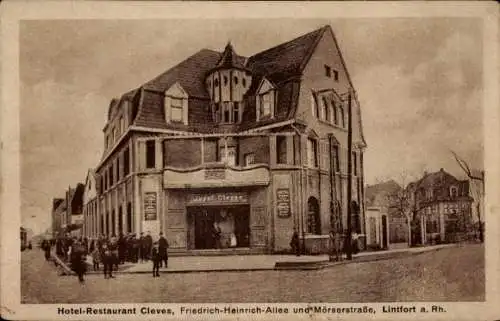 Ak Lintfort am Niederrhein, Hotel Restaurant Cleves, Friedrich Heinrich Allee, Moerser Straße