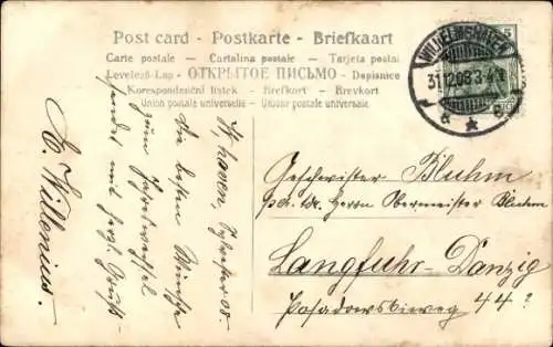 Ak Glückwunsch Neujahr, Junge in Matrosenuniform