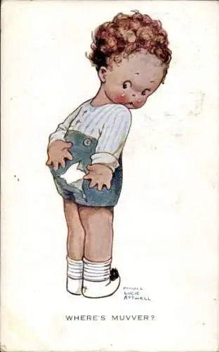 Künstler Ak Attwell, Mabel Lucy, Junge, zerrissene Hose