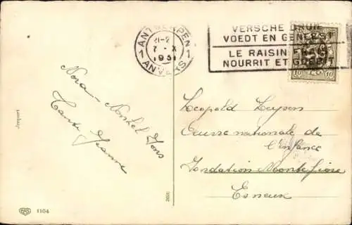 Litho Junge mit Pfeife, Kontrabass