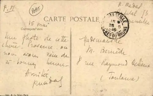 Ak Dampfer La Provence, CGT, French Line