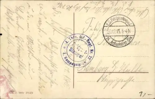 Ak Fräulein Feldgrau, Frau in Uniform, Schirmmütze, Bleistift, RKL 2712 2