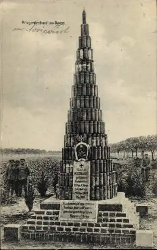 Ak Noyon Oise, Kriegerdenkmal bei Noyon