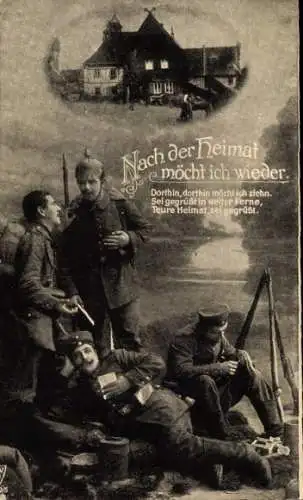 Ak Deutsche Soldaten, Nach der Heimat möcht ich wieder