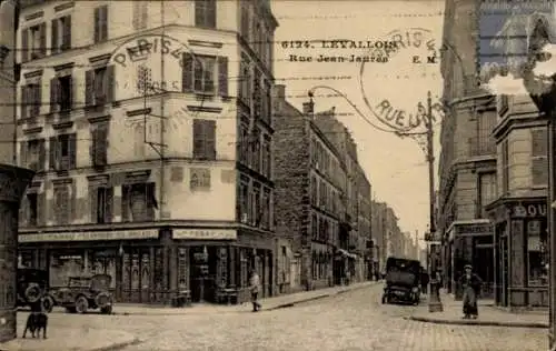 Ak Levallois Perret Hauts de Seine, Rue Jean Jaures
