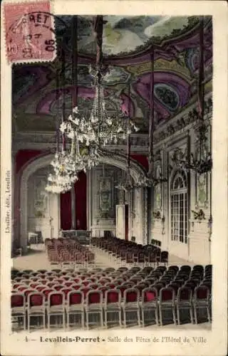 Ak Levallois Perret Hauts de Seine, Salle des Fêtes de l'Hôtel de Ville