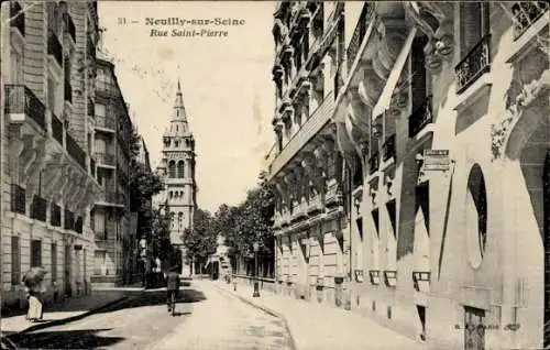 Ak Neuilly sur Seine Hauts de Seine, Rue Saint-Pierre