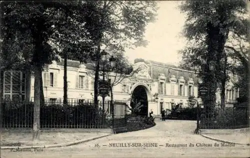Ak Neuilly sur Seine Hauts de Seine, Restaurant du Chateau de Madrid